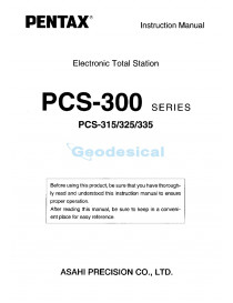 pentax Manual Estacion Total Serie PCS 300 en